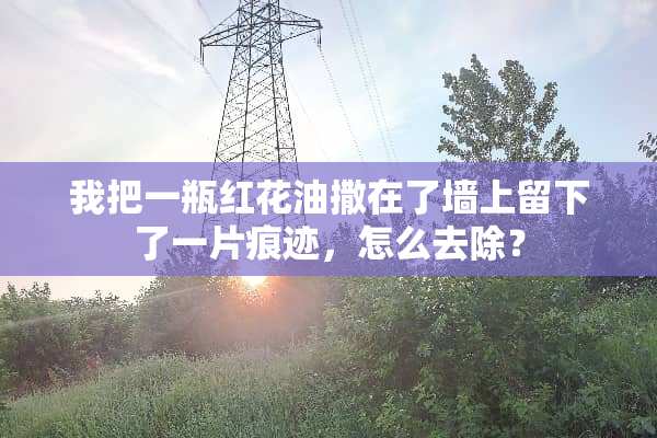 我把一瓶红花油撒在了墙上留下了一片痕迹，怎么去除？