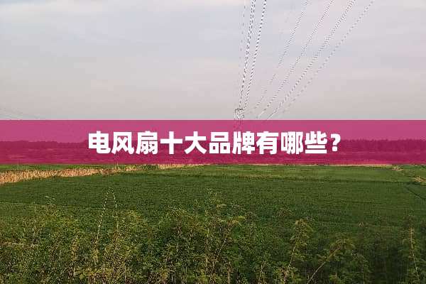 电风扇十大品牌有哪些？