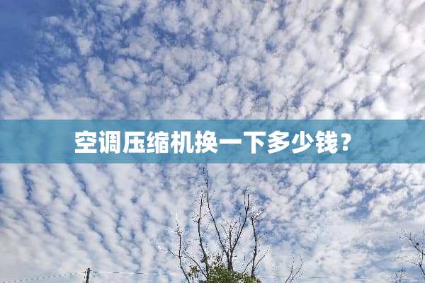 空调压缩机换一下多少钱？