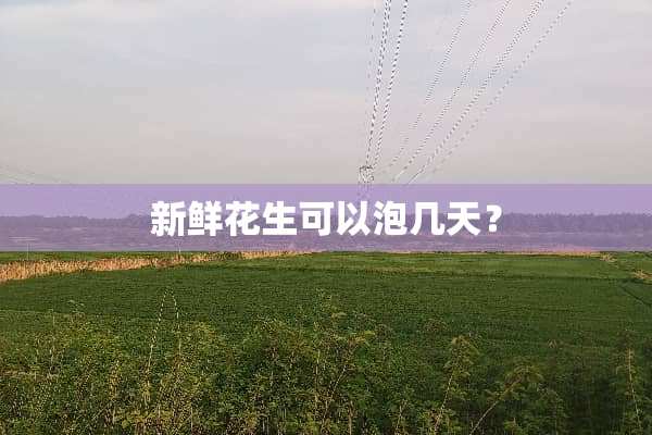 新鲜花生可以泡几天？