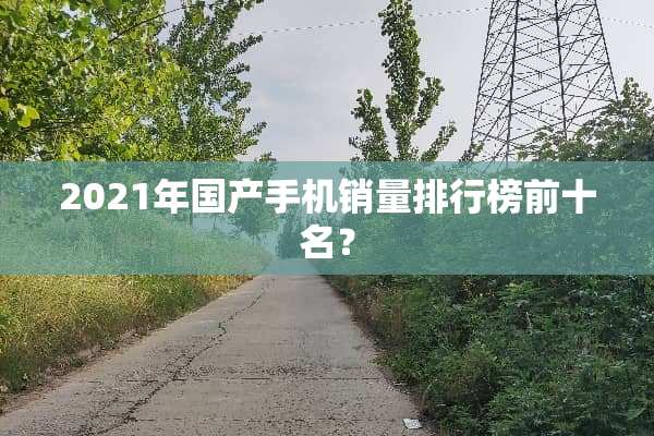 2021年国产手机销量排行榜前十名？