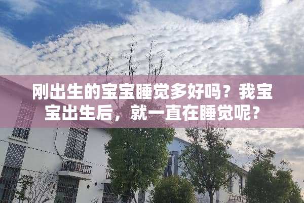 刚出生的宝宝睡觉多好吗？我宝宝出生后，就一直在睡觉呢？