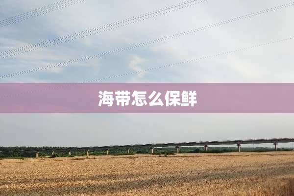 海带怎么保鲜