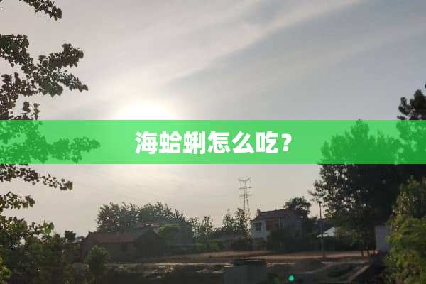 海蛤蜊怎么吃？