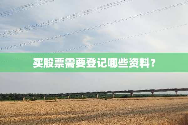 买股票需要登记哪些资料？