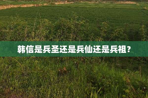 韩信是兵圣还是兵仙还是兵祖？