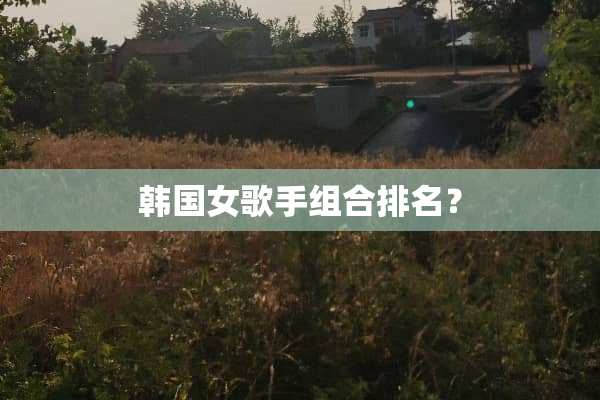 韩国女歌手组合排名？