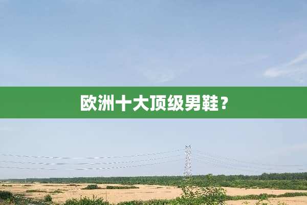 欧洲十大**男鞋？