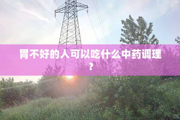 胃不好的人可以吃什么中药调理？