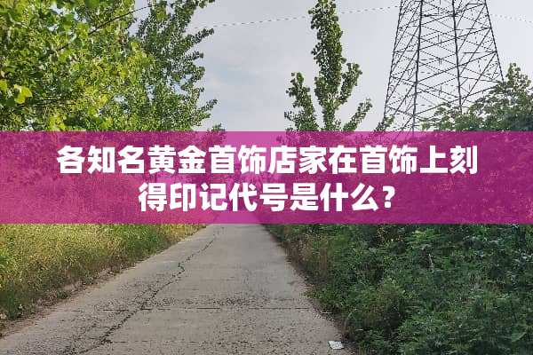各知名黄金首饰店家在首饰上刻得印记代号是什么？