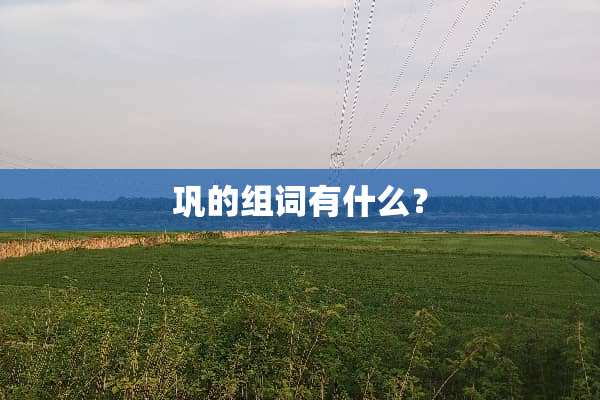 巩的组词有什么？