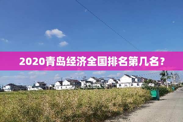 2020青岛经济全国排名第几名？