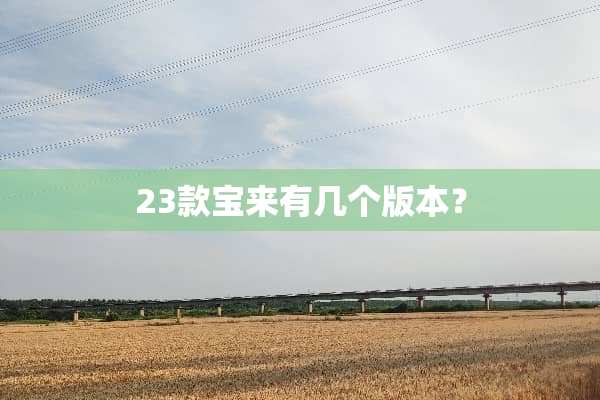 23款宝来有几个版本？