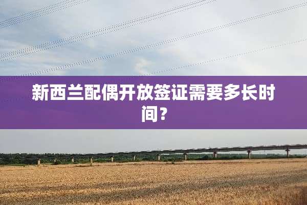 新西兰配偶开放签证需要多长时间？