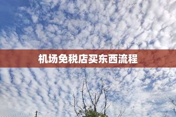机场免税店买东西流程