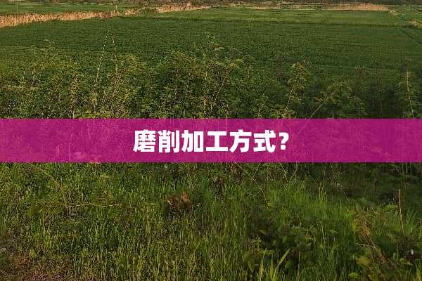磨削加工方式？
