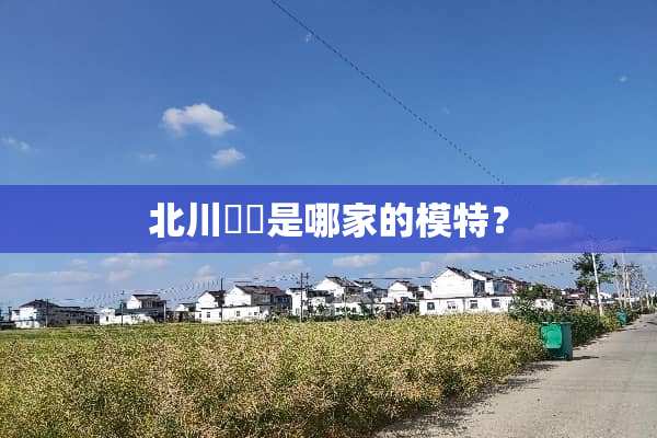 北川婠婠是哪家的模特？
