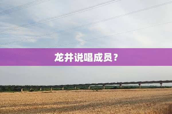 龙井说唱成员？