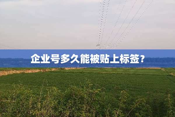 企业号多久能被贴上标签？