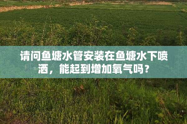 请问鱼塘水管安装在鱼塘水下喷洒，能起到增加氧气吗？