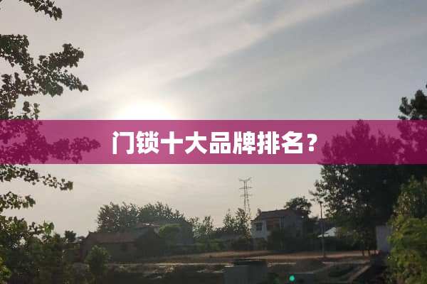 门锁十大品牌排名？
