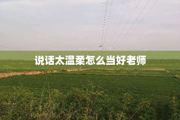 说话太温柔怎么当好老师