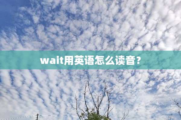 wait用英语怎么读音？