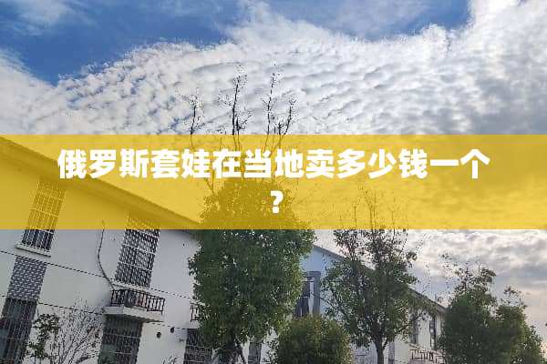 俄罗斯套娃在当地卖多少钱一个？