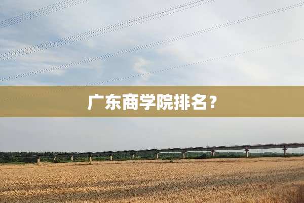 广东商学院排名？