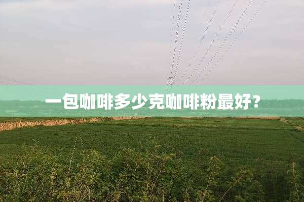 一包咖啡多少克咖啡粉最好？