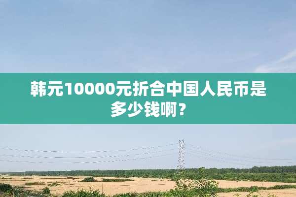 韩元10000元折合中国人民币是多少钱啊？