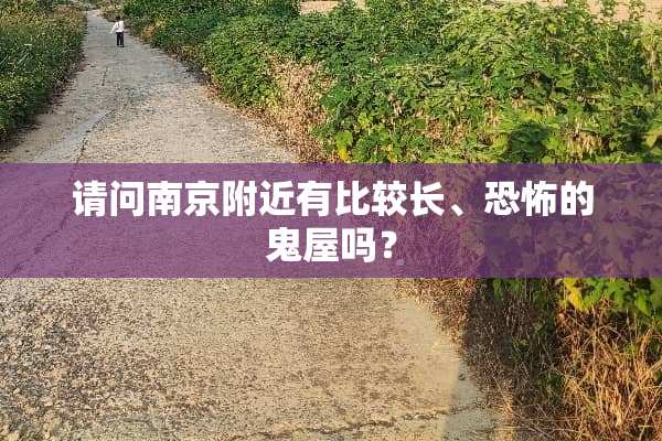 请问南京附近有比较长、恐怖的鬼屋吗？