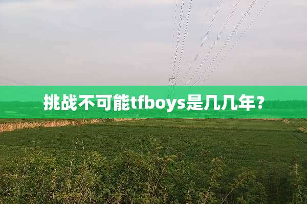 挑战不可能tfboys是几几年？