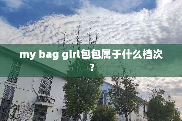 my bag girl包包属于什么档次？