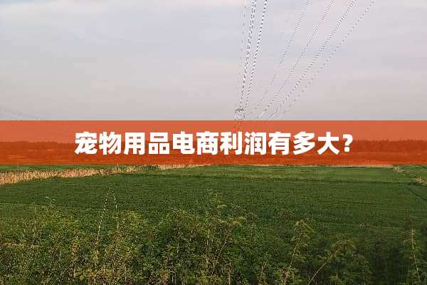 宠物用品电商利润有多大？