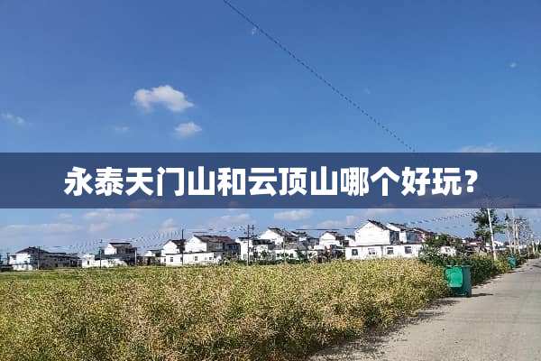 永泰天门山和云顶山哪个好玩？