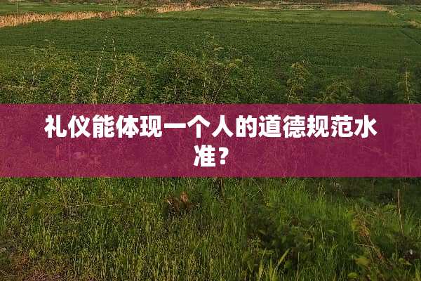 礼仪能体现一个人的道德规范水准？