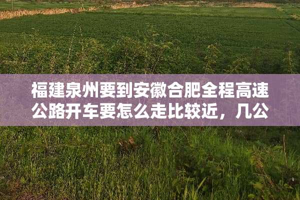 福建泉州要到安徽合肥全程高速公路开车要怎么走比较近，几公里？