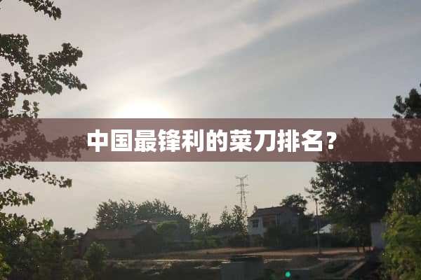 中国最锋利的菜刀排名？