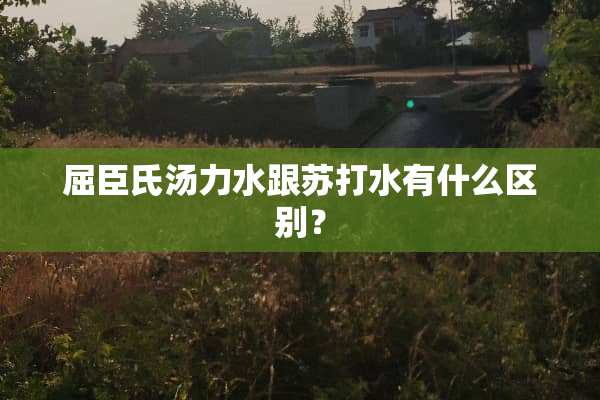 屈臣氏汤力水跟苏打水有什么区别？