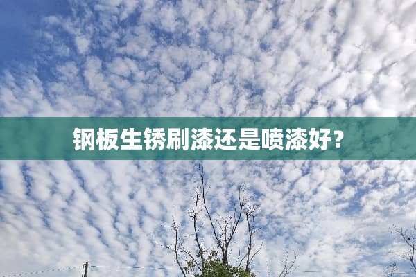 钢板生锈刷漆还是喷漆好？