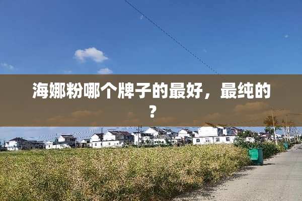 海娜粉哪个牌子的最好，最纯的？