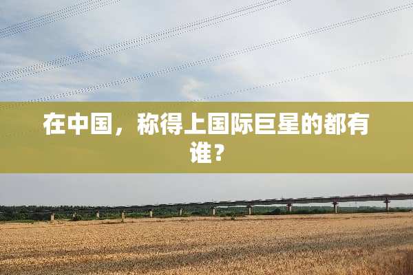 在中国，称得上国际巨星的都有谁？