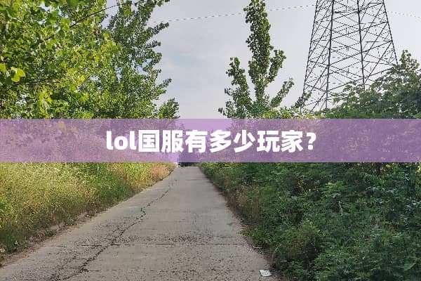 lol国服有多少玩家？