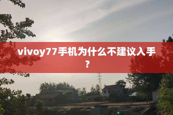 vivoy***机为什么不建议入手？