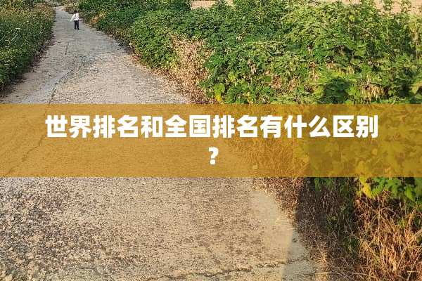 世界排名和全国排名有什么区别？