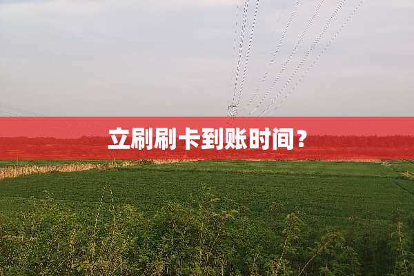 立刷刷卡到账时间？
