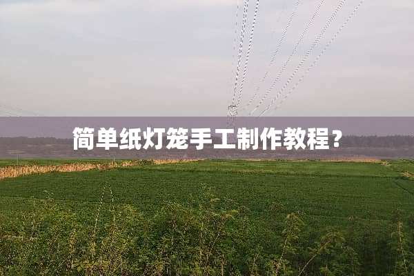 简单纸灯笼手工制作教程？