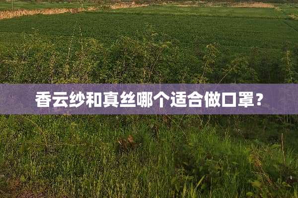 香云纱和真丝哪个适合做口罩？