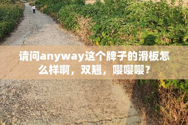 请问anyway这个牌子的滑板怎么样啊，双翘，嘤嘤嘤？